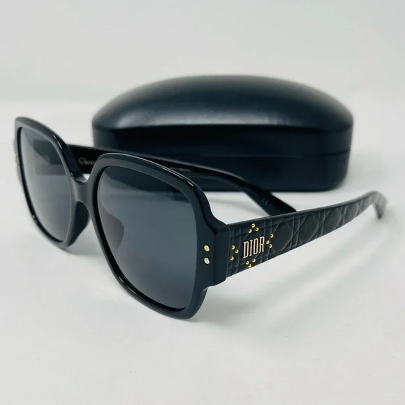 Christian Dior Womens Lady Dior Studs 5f Sunglasses Black 57-17-140 Christian Dior 284867 Lady Dior Studs 5f Sunglasses Black 57  main image 4